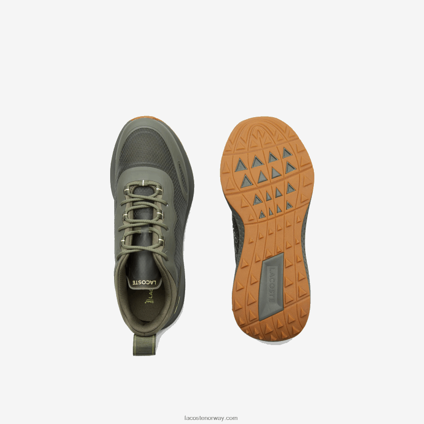 Lacoste aktive 4851 tekstilsneakers 4J4X0T1886 mørkegrønn dg2 menn