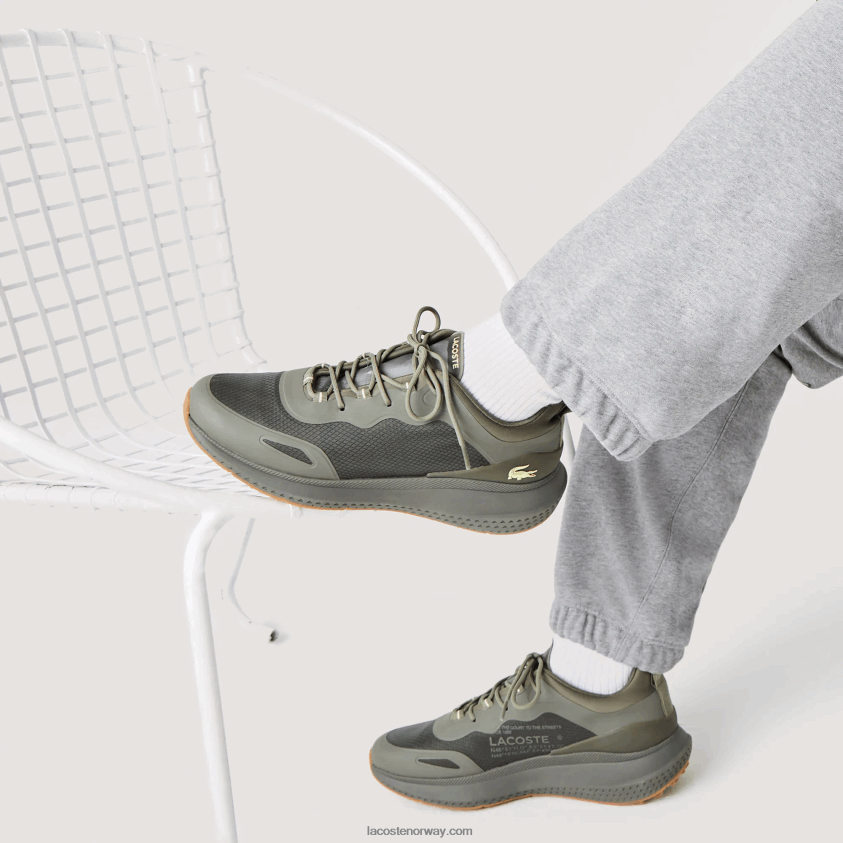 Lacoste aktive 4851 tekstilsneakers 4J4X0T1886 mørkegrønn dg2 menn
