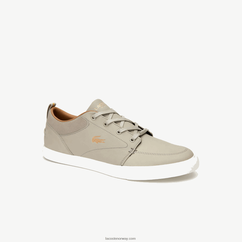 Lacoste bayliss båtsko i skinn 4J4X0T1719 off white 18c menn