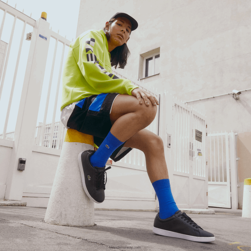 Lacoste carnaby bl skinn joggesko 4J4X0T1816 svart/hvitt 312 menn