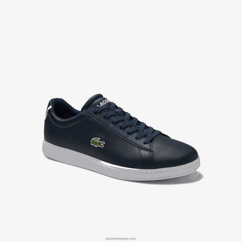 Lacoste carnaby evo sneakers i skinn 4J4X0T1874 marineblå 003 menn