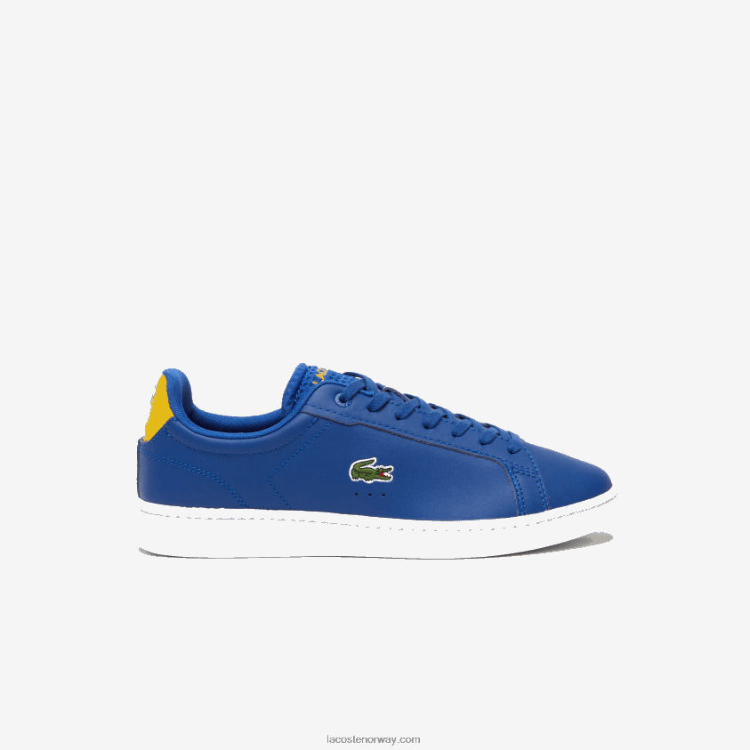 Lacoste carnaby pro pop-sneakers i skinn 4J4X0T1744 mørkeblått og hvitt 121 menn