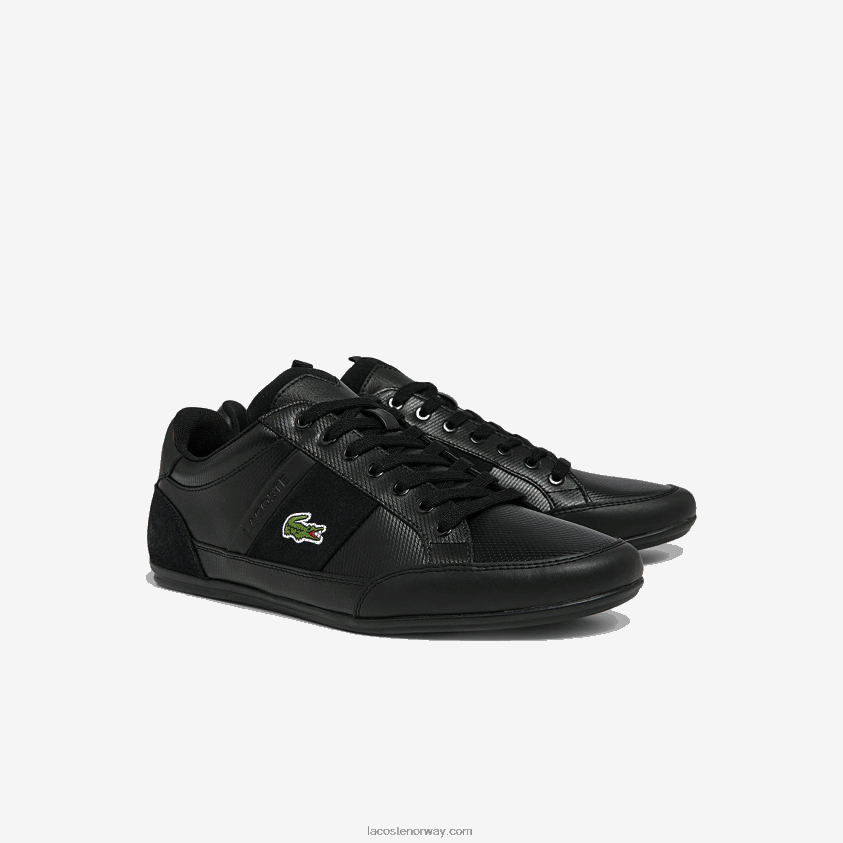 Lacoste chaymon bl skinn og syntetiske tonale joggesko 4J4X0T1807 svart 02h menn