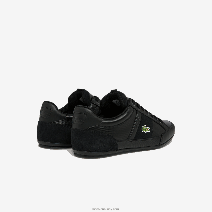 Lacoste chaymon bl skinn og syntetiske tonale joggesko 4J4X0T1807 svart 02h menn