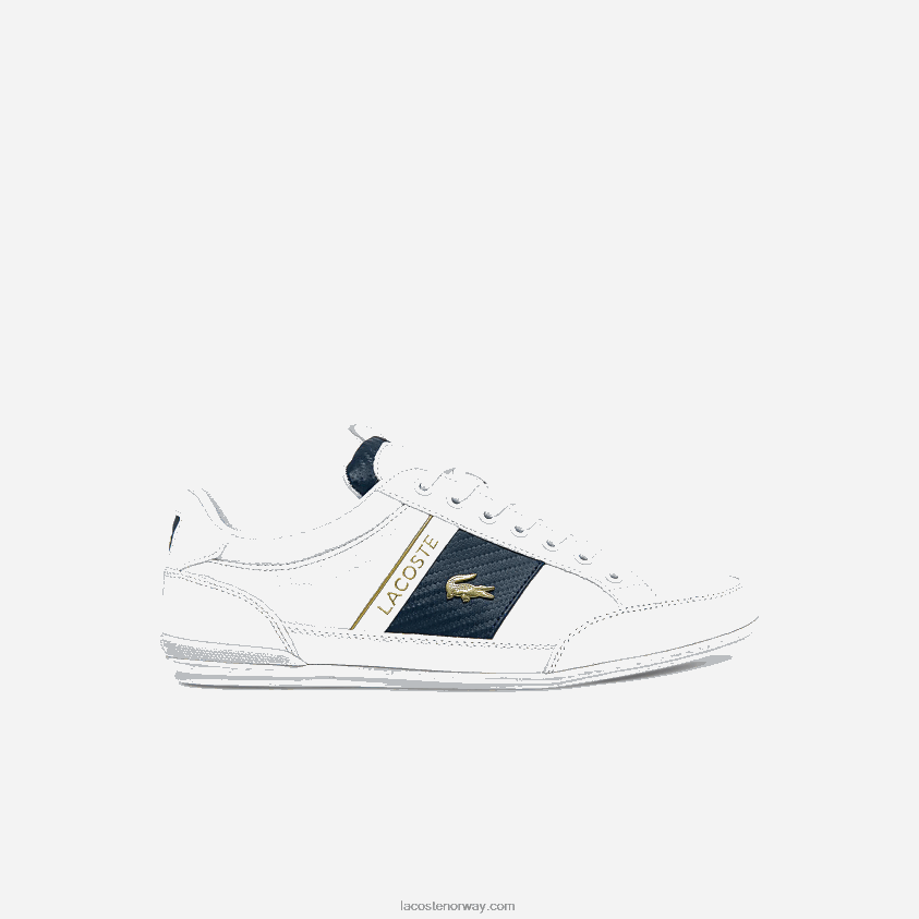Lacoste chaymon joggesko i skinn og karbonfiber 4J4X0T1771 hvit 21g menn