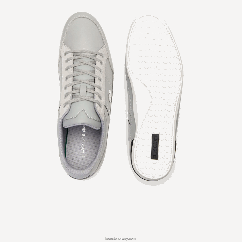 Lacoste chaymon skinn joggesko 4J4X0T1709 grå svart 276 menn