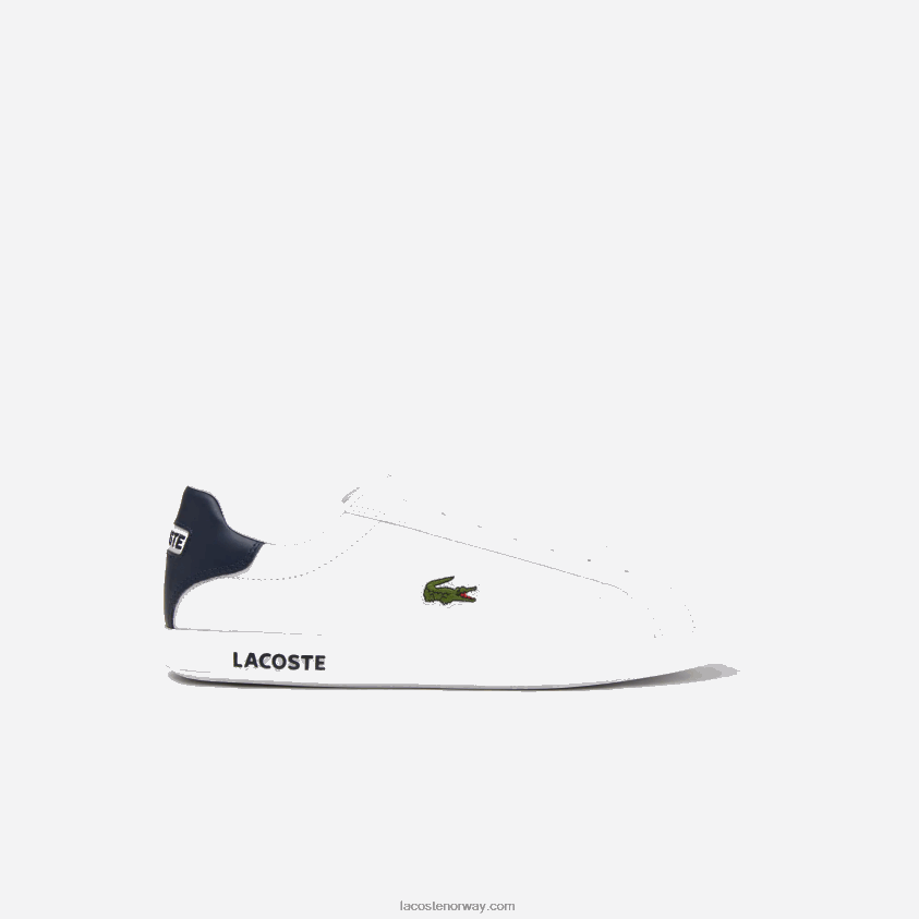 Lacoste graduate skinn joggesko 4J4X0T1912 hvit og marine 042 menn