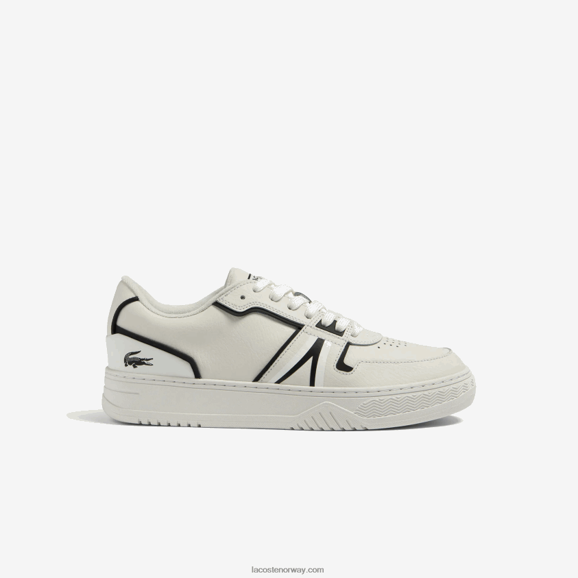 Lacoste l001 baseline sneakers i skinn 4J4X0T1725 svart 147 menn