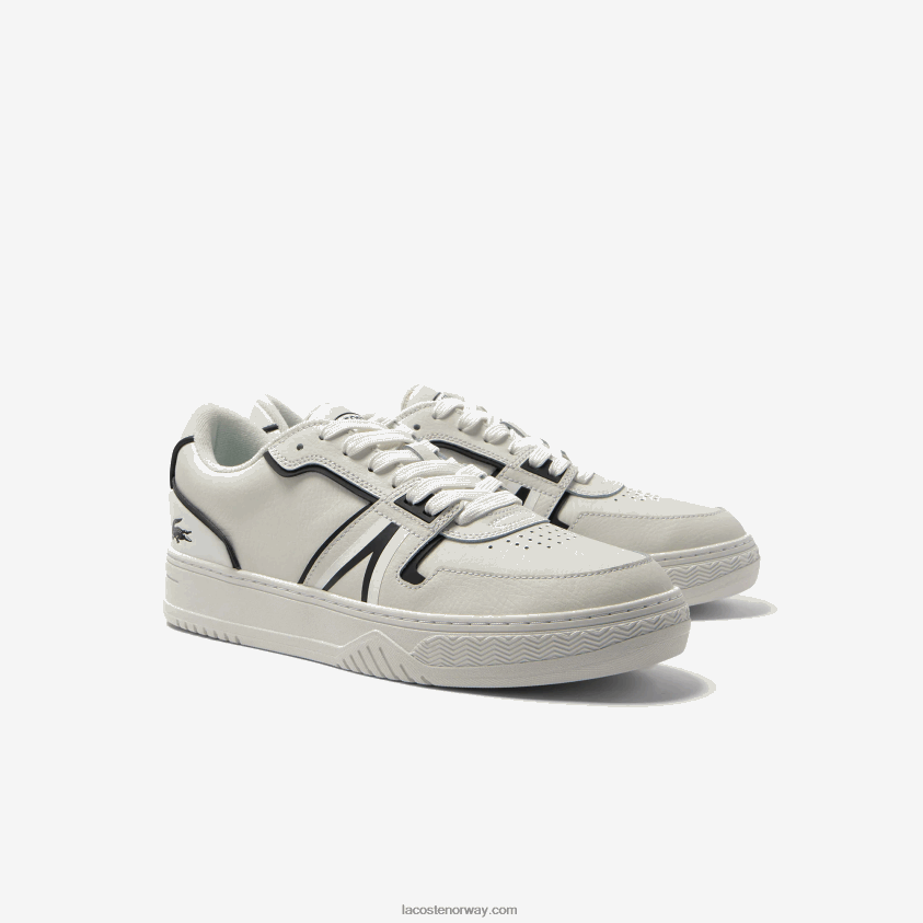Lacoste l001 baseline sneakers i skinn 4J4X0T1725 svart 147 menn