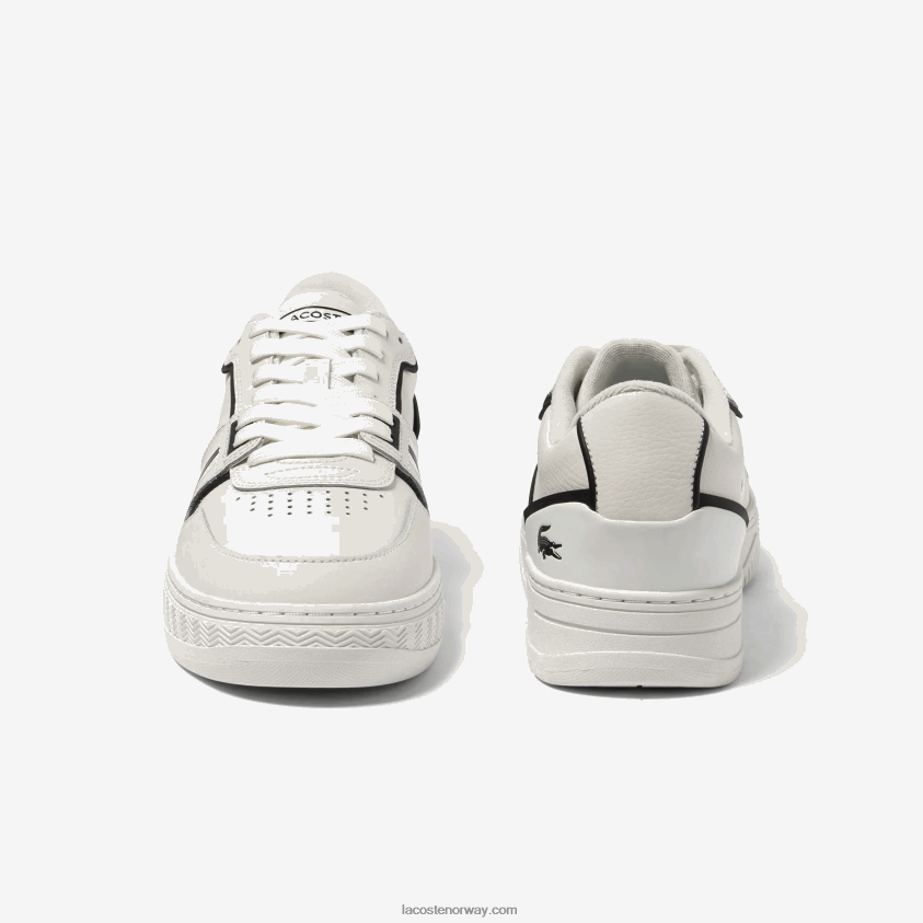 Lacoste l001 baseline sneakers i skinn 4J4X0T1725 svart 147 menn