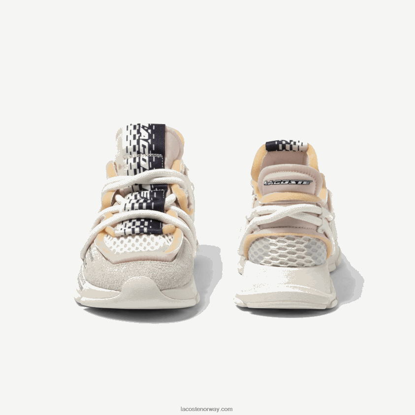 Lacoste l003 aktive rullebane tekstil joggesko 4J4X0T1731 off white 18c menn