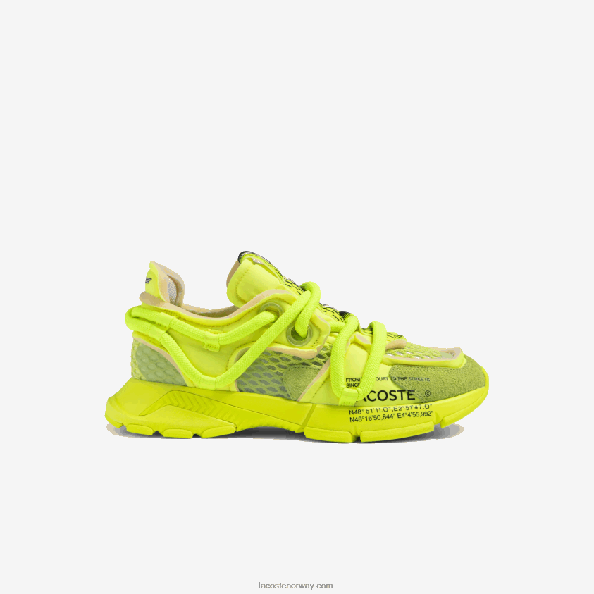 Lacoste l003 aktive rullebane tekstil joggesko 4J4X0T1733 gul gul 2t7 menn