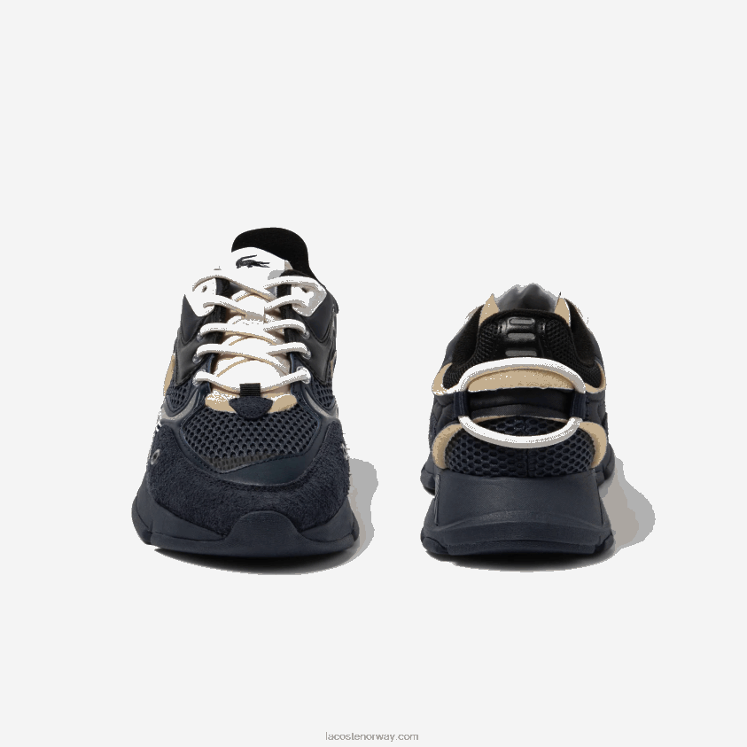 Lacoste l003 neo tekstil joggesko 4J4X0T1693 svart marine 075 menn