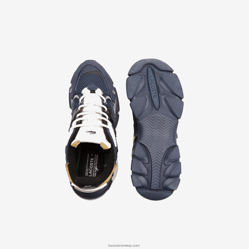 Lacoste l003 neo tekstil joggesko 4J4X0T1697 marine nb0 menn