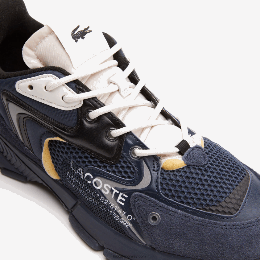 Lacoste l003 neo tekstil joggesko 4J4X0T1697 marine nb0 menn
