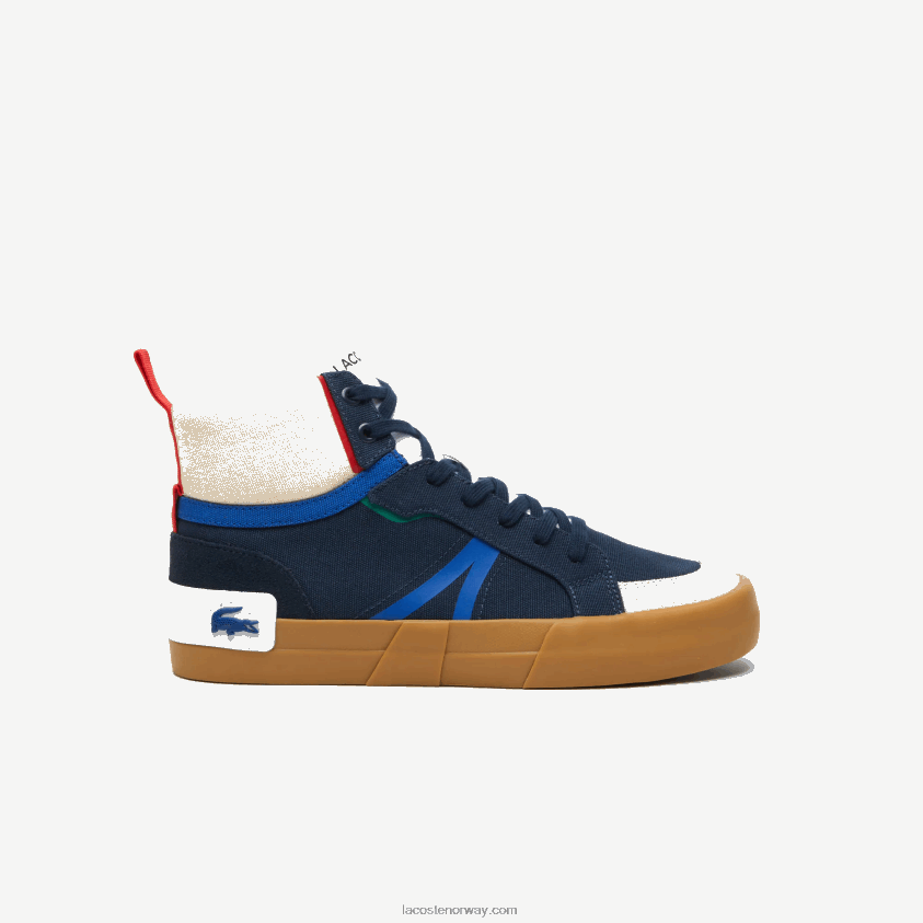 Lacoste l004 joggesko 4J4X0T1786 marine tyggegummi gu1 menn