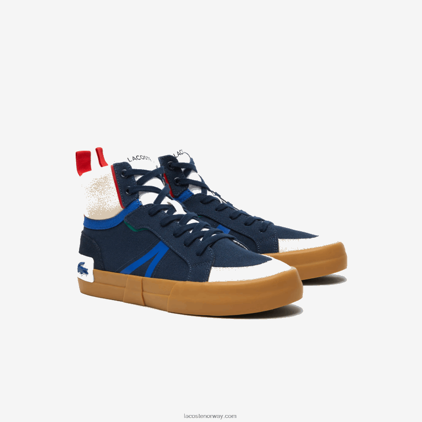 Lacoste l004 joggesko 4J4X0T1786 marine tyggegummi gu1 menn