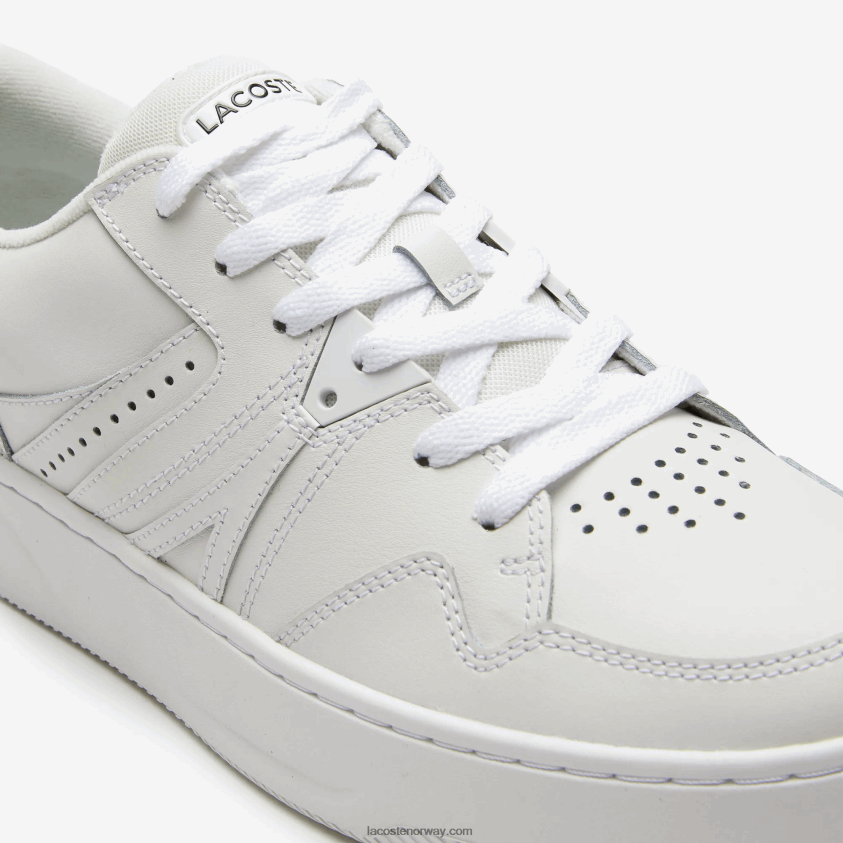 Lacoste l005 skinn joggesko 4J4X0T1823 hvit 21g menn