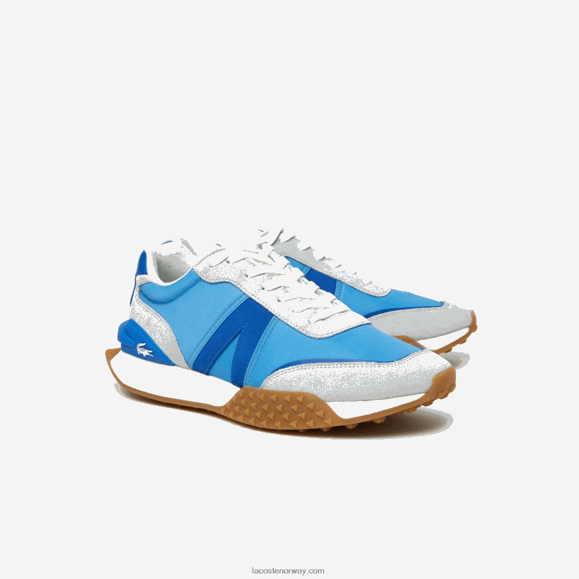 Lacoste l-spin deluxe sneakers i kontrastfarge i skinn 4J4X0T1790 marineblå bn1 menn