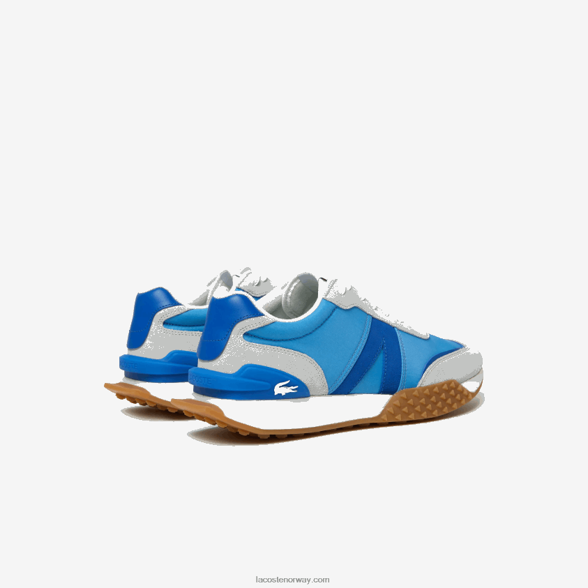 Lacoste l-spin deluxe sneakers i kontrastfarge i skinn 4J4X0T1790 marineblå bn1 menn