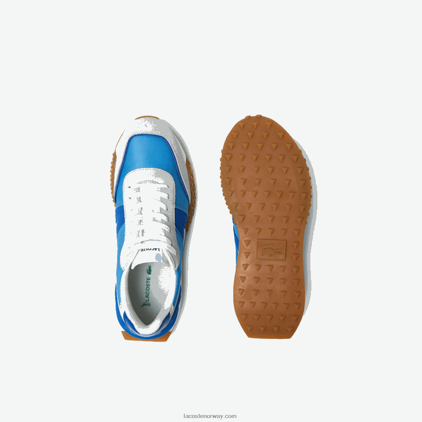 Lacoste l-spin deluxe sneakers i kontrastfarge i skinn 4J4X0T1790 marineblå bn1 menn