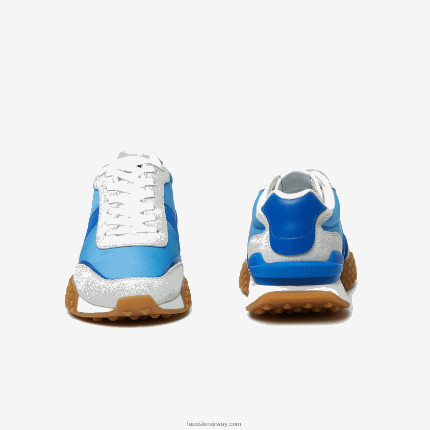Lacoste l-spin deluxe sneakers i kontrastfarge i skinn 4J4X0T1790 marineblå bn1 menn