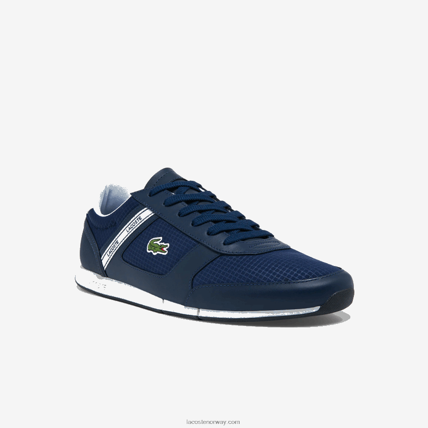 Lacoste menerva sport joggesko i tekstil og skinn 4J4X0T1699 marine og hvit 092 menn