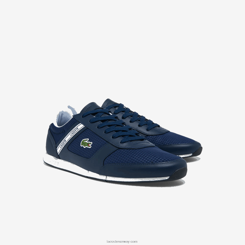 Lacoste menerva sport joggesko i tekstil og skinn 4J4X0T1699 marine og hvit 092 menn