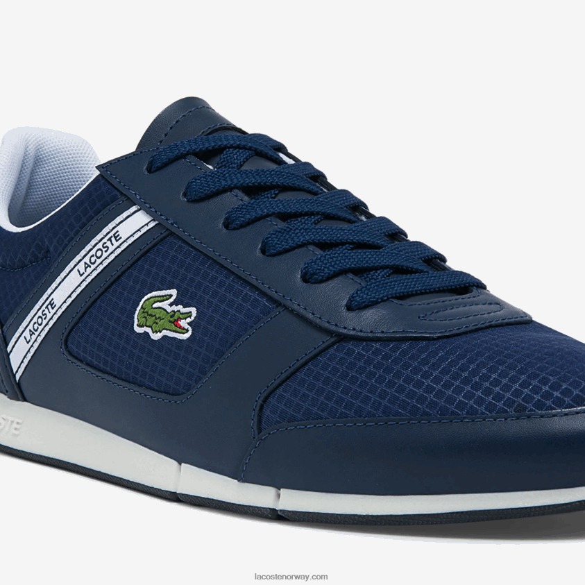 Lacoste menerva sport joggesko i tekstil og skinn 4J4X0T1699 marine og hvit 092 menn