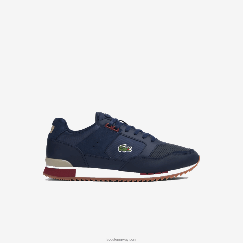 Lacoste partner joggesko i tekstil og skinn 4J4X0T1712 marine tyggegummi gu1 menn