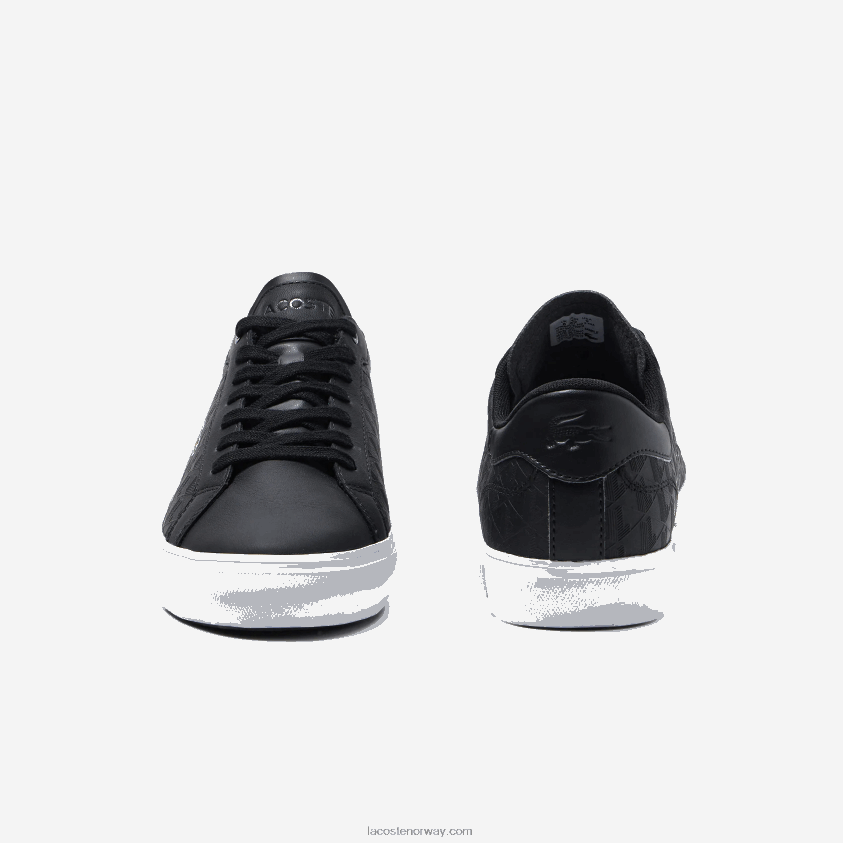 Lacoste powercourt skinn joggesko 4J4X0T1702 svart/hvitt 312 menn