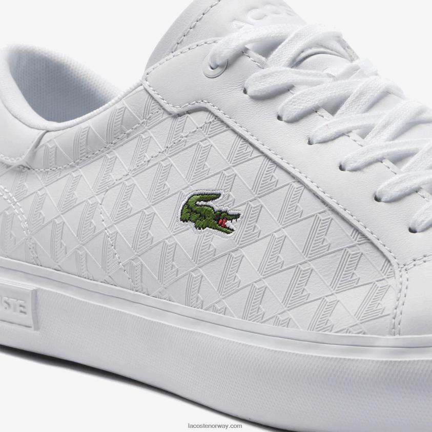 Lacoste powercourt skinn joggesko 4J4X0T1703 hvit 21g menn