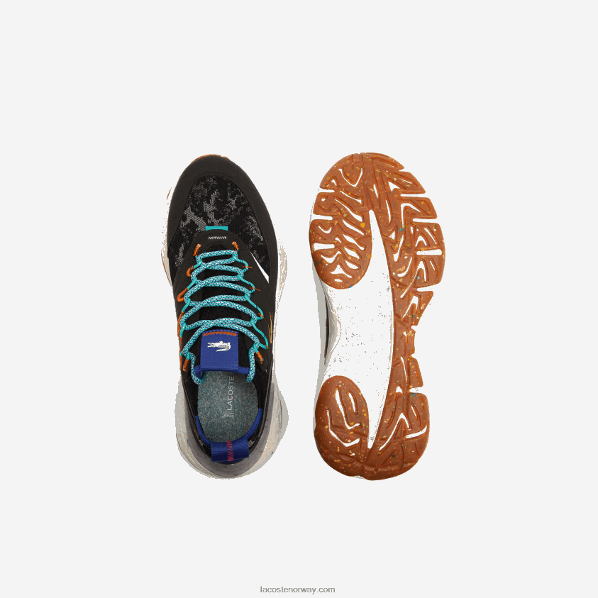 Lacoste re-comfort syntetiske og tekstil joggesko 4J4X0T1835 svart og off white 454 menn