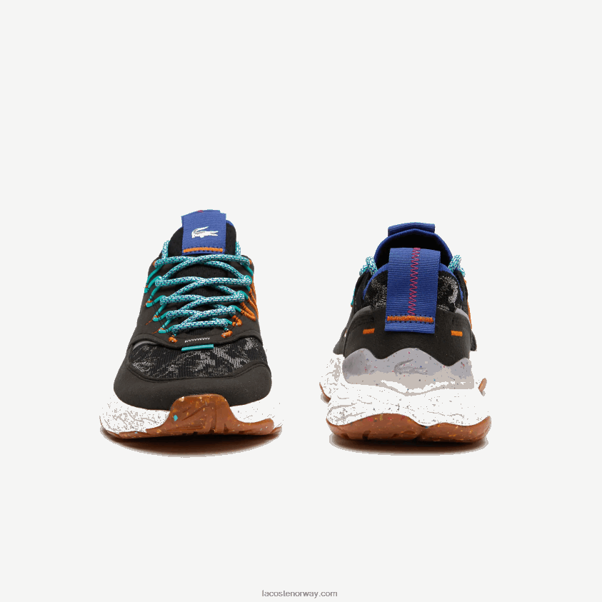 Lacoste re-comfort syntetiske og tekstil joggesko 4J4X0T1835 svart og off white 454 menn