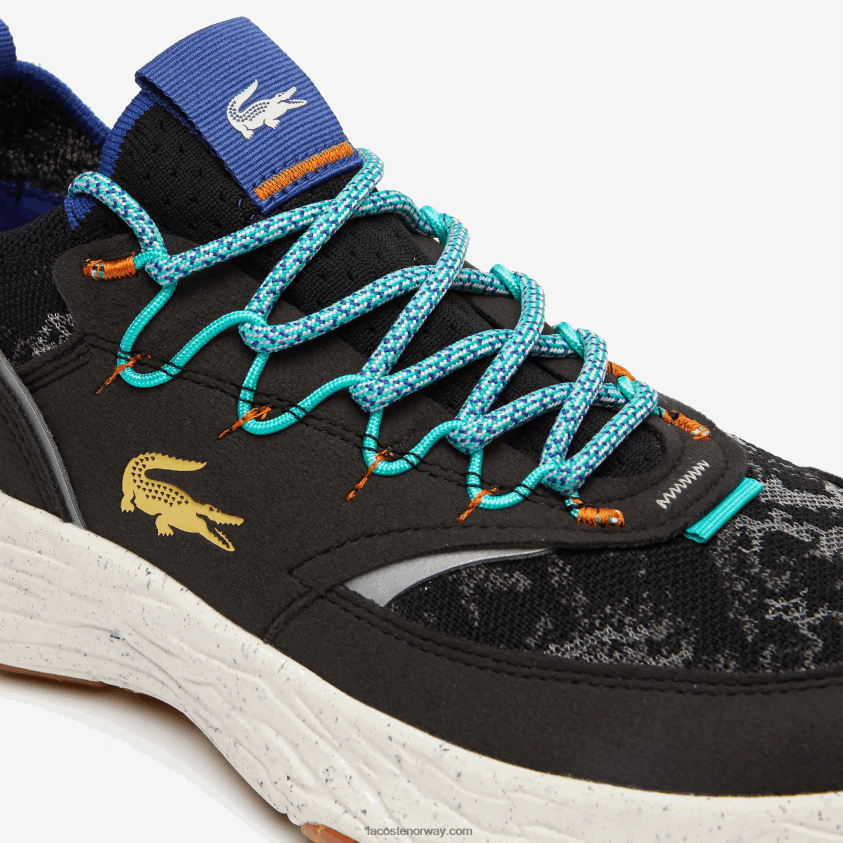 Lacoste re-comfort syntetiske og tekstil joggesko 4J4X0T1835 svart og off white 454 menn