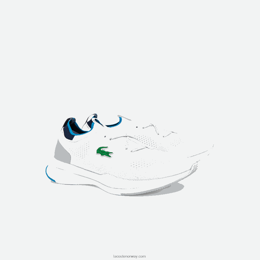 Lacoste run spin strikke tekstil joggesko 4J4X0T1863 hvit/blå 080 menn