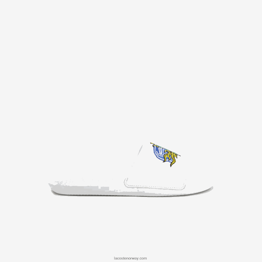 Lacoste croco syntetiske lysbilder 4J4X0T1768 hvit/grønn 082 menn