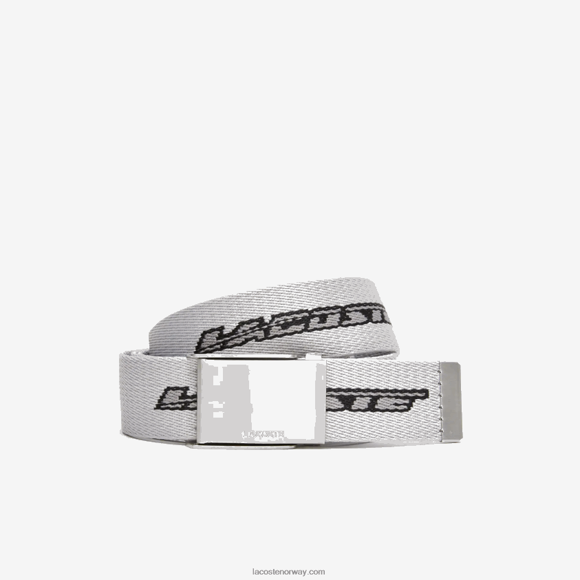 Lacoste belte med kontrastlogotrykk 4J4X0T1959 calluna ciment noir l91 menn