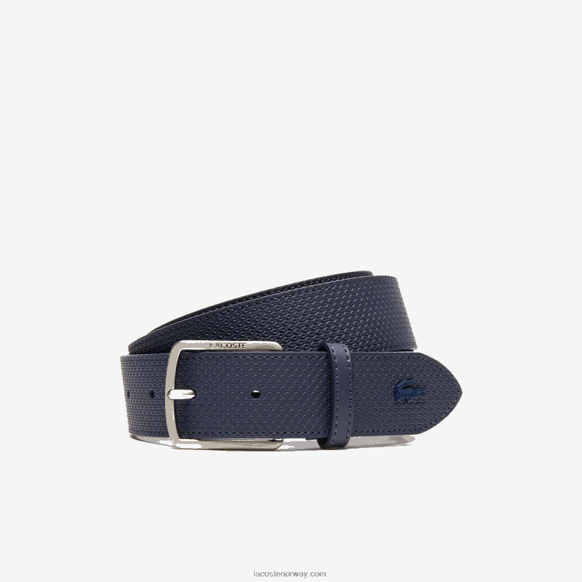 Lacoste gravert spenne teksturisert lærbelte 4J4X0T2076 21 menn