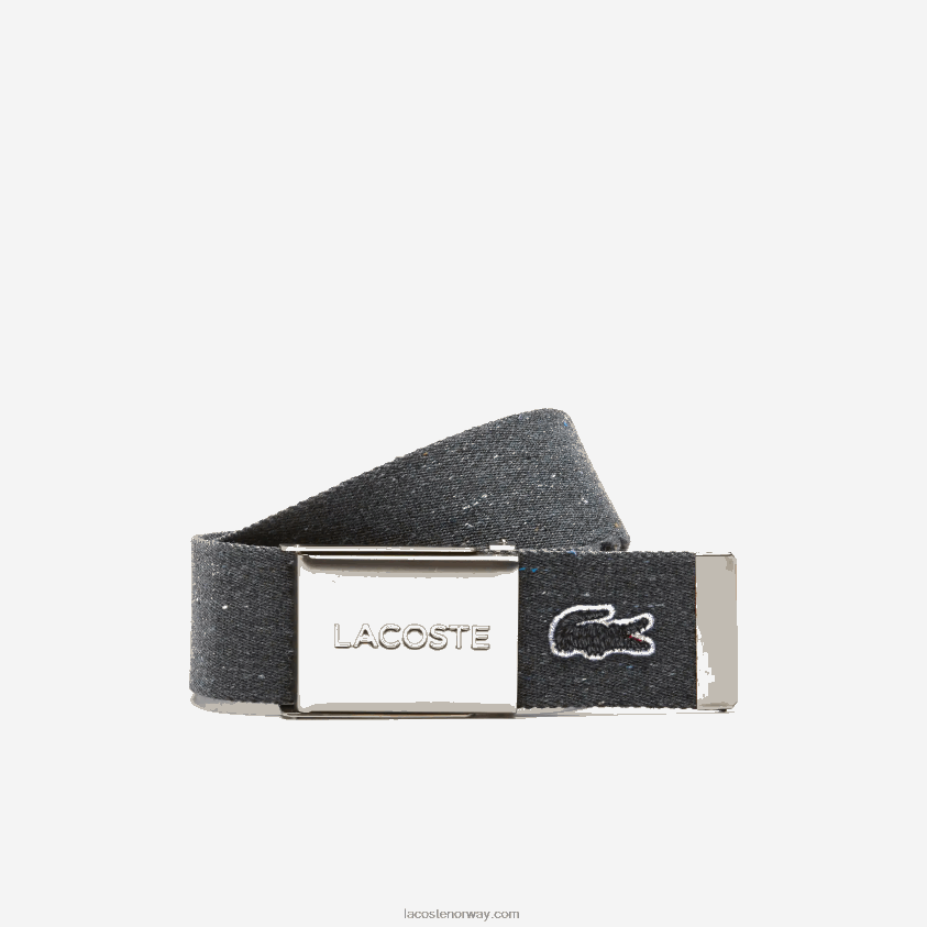Lacoste l.12.12 merket spennebelte 4J4X0T2117 noir chine e50 menn