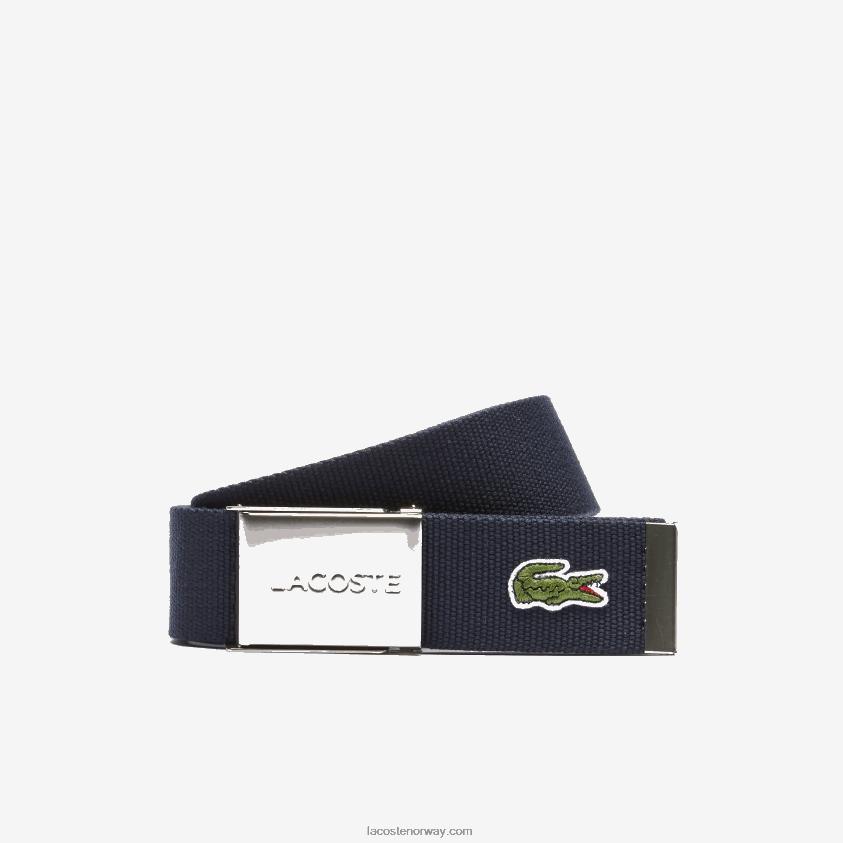 Lacoste vevd stoffbelte med gravert spenne 4J4X0T2081 166 menn