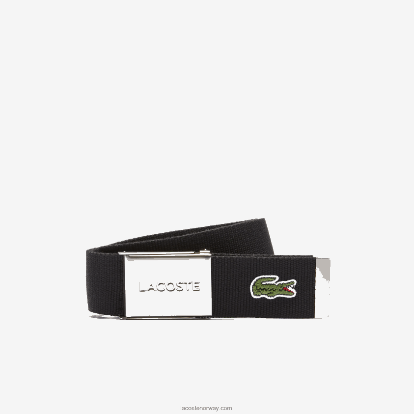 Lacoste vevd stoffbelte med gravert spenne 4J4X0T2082 31 menn