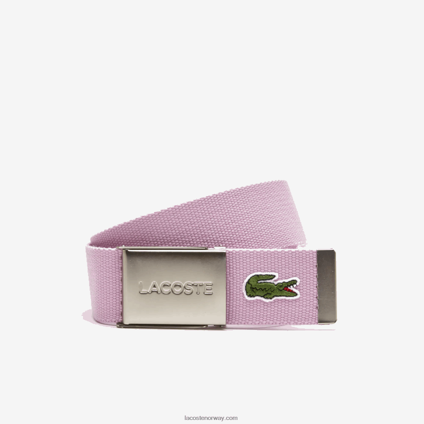 Lacoste vevd stoffbelte med gravert spenne 4J4X0T2116 albizia k29 menn