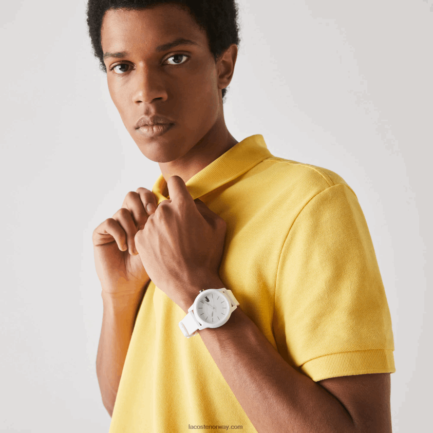 Lacoste l.12.12 hvit silikonremsklokke 4J4X0T2333 hvit 000 menn