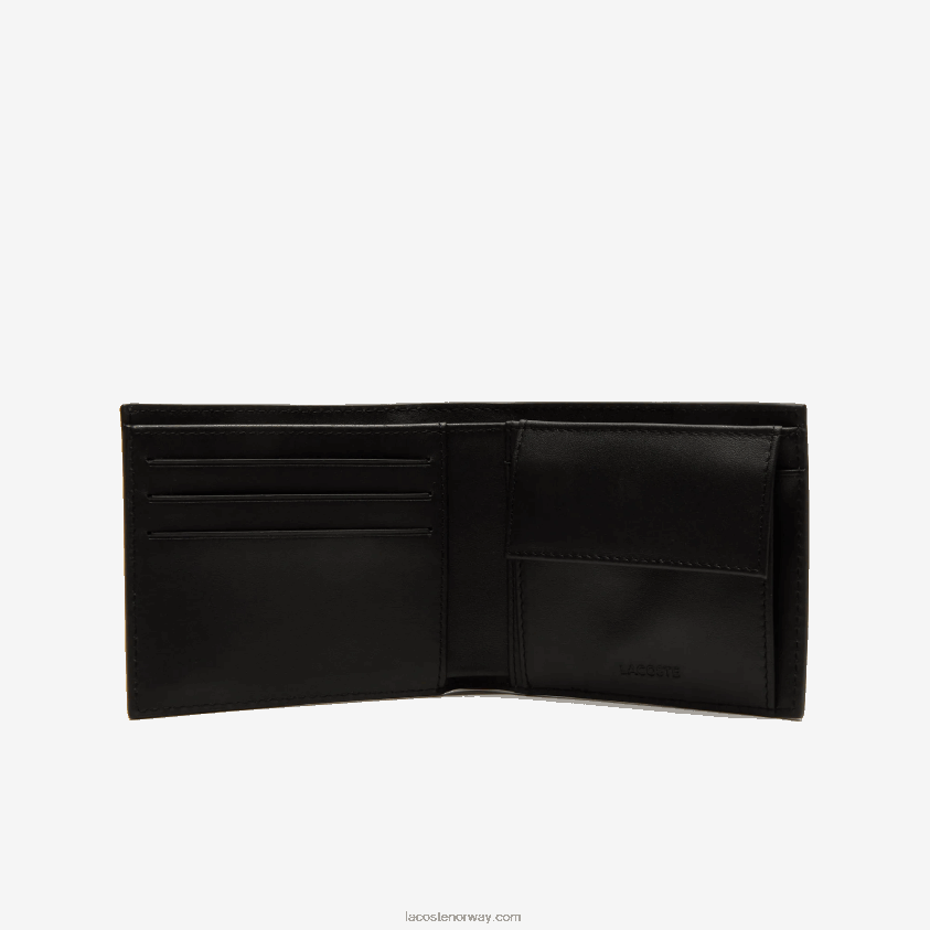 Lacoste fitzgerald-lommebok og kortholdersett 4J4X0T2043 svart 000 menn