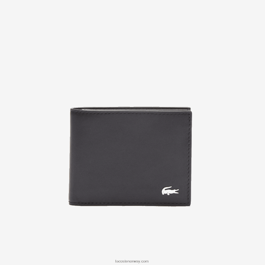 Lacoste fitzgerald skinn billfold 4J4X0T2029 svart 000 menn