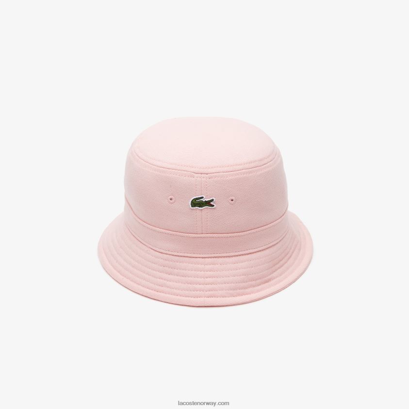Lacoste bøttehatt i økologisk bomull 4J4X0T2157 rosa kf9 menn