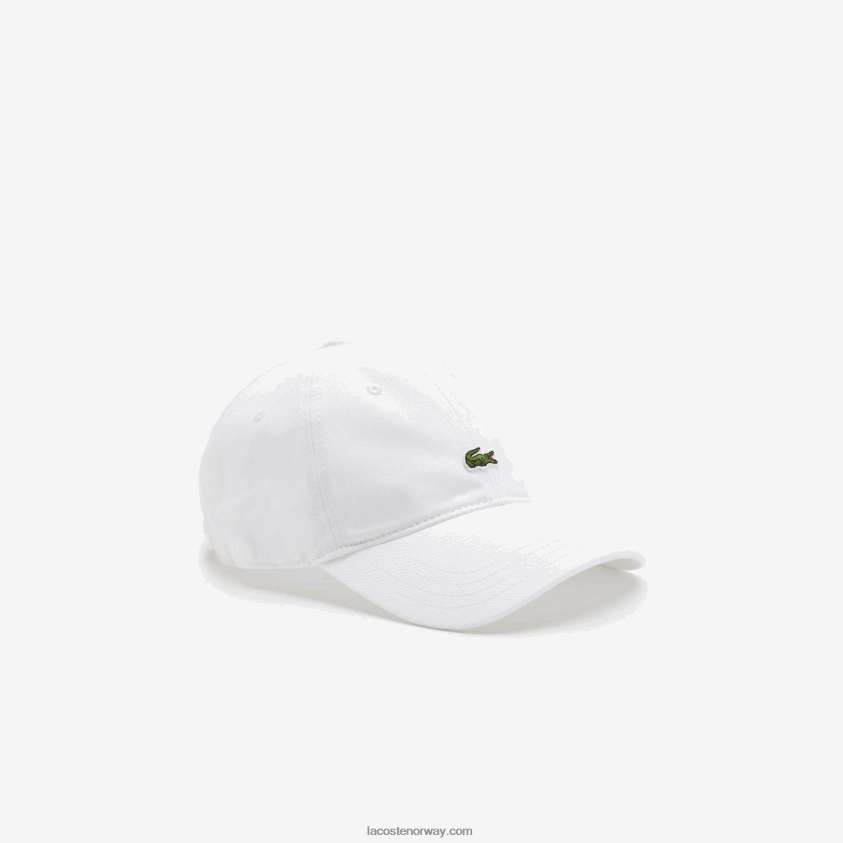 Lacoste hette i økologisk bomull 4J4X0T2150 hvit 001 menn