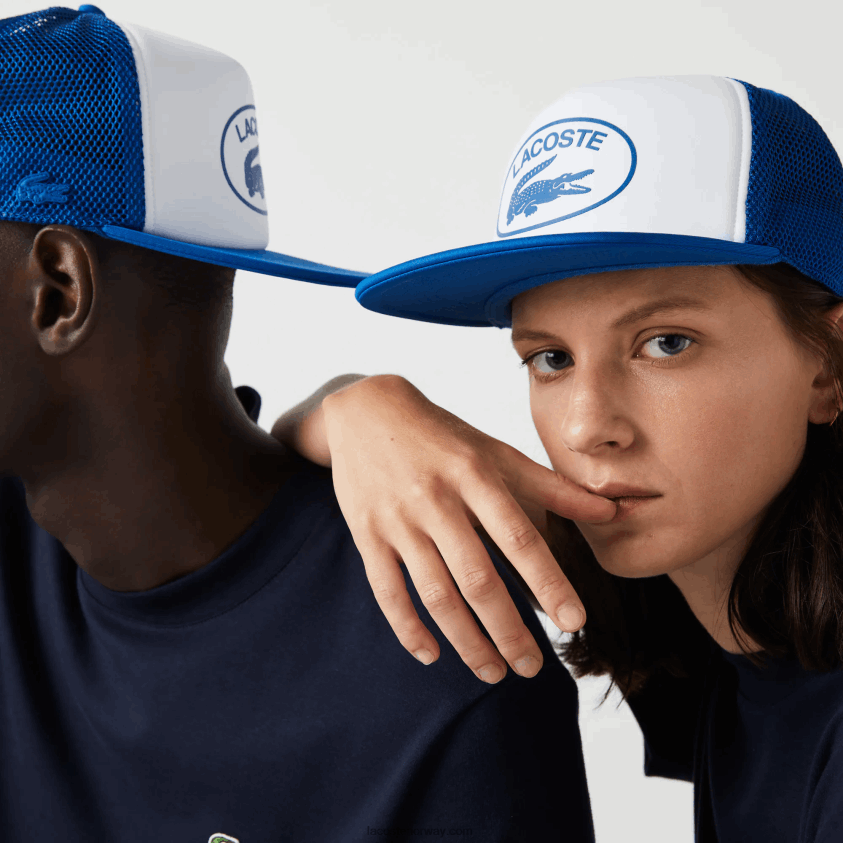 Lacoste netting og neoprenhette 4J4X0T2163 blå hvit lux menn