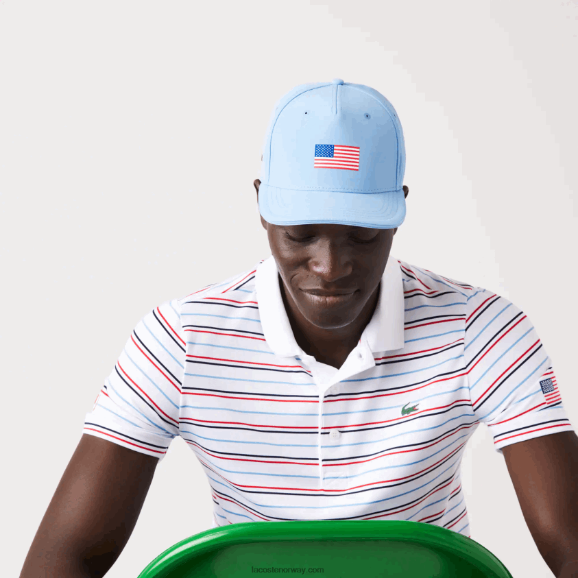 Lacoste presidents cup sport amerikansk flagg justerbar cap 4J4X0T2332 blå 5r4 menn